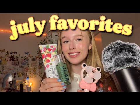 ASMR july favorites 👙 | try on, show and tell whispers and tapping