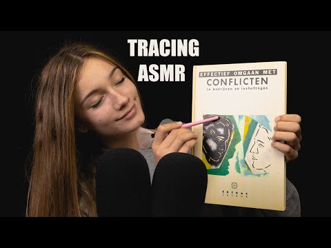 ASMR - Relaxing TRACING, SCRATCHING & TAPPING on books!
