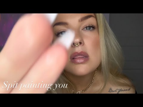 ASMR Spit painting/ mouth sounds