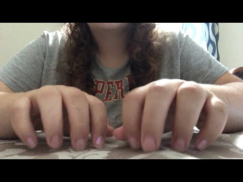 ASMR fast tapping and scratching on a table & tablecloth