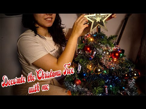 🎄ASMR DECORATING THE CHRISTMAS TREE WITH YOU🎄| Whispering, Tapping and Tree sounds for many tingles