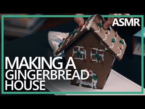 ASMR Building a Beautiful Gingerbread House (4K)