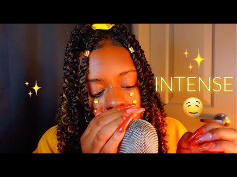 ASMR - INTENSE INAUDIBLE/UNINTELLIGIBLE WHISPERS 💛 + NAIL TAPPING 🤤✨ (1000% TINGLY)