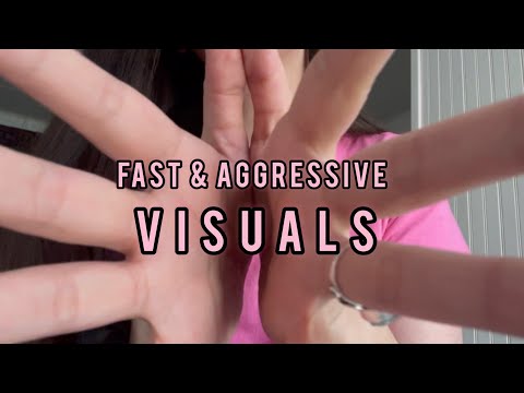 Fast & Aggressive ASMR | Visual Hand Movements (tingle tunnel, spirals, bubble pop)