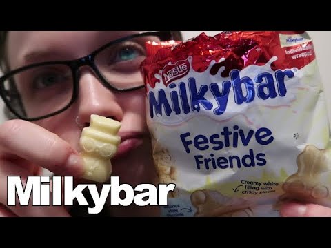 ASMR Milkybar Festive Friends Chocolate [Eating Christmas]