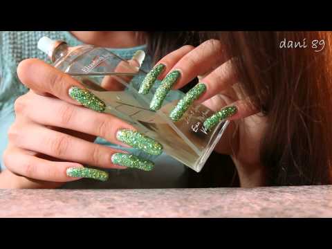 ASMR: tingles with ♡ nail tapping (& scratching) on table/Plastic and Glass/ ♡