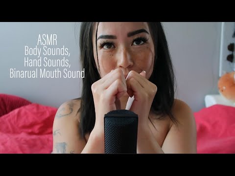 ASMR || Body Triggers, Hand Sounds, Binaural Mouth Sounds