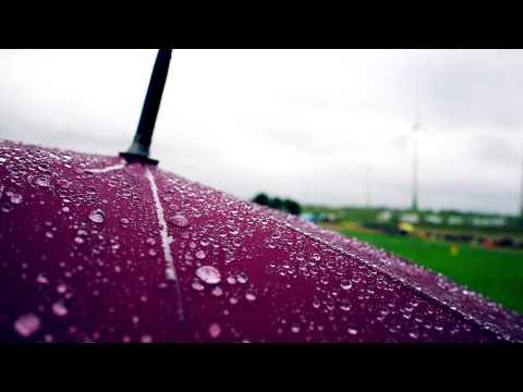 (3D binaural sound) Asmr raindrops on an umbrella/spring rain
