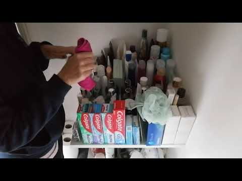 ASMR - Household Cleaning & Tidying Toiletries No Talking