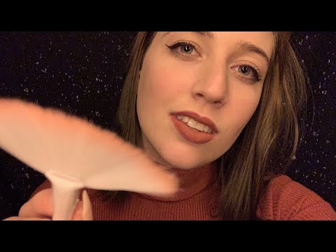 [ASMR] • Soft and Gentle Face Brushing • Repeating "Slow" & "Gentle" • Hypnotizing Visual ASMR