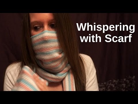 ASMR Whispering with Scarf [Fabric and Scratching Sounds]