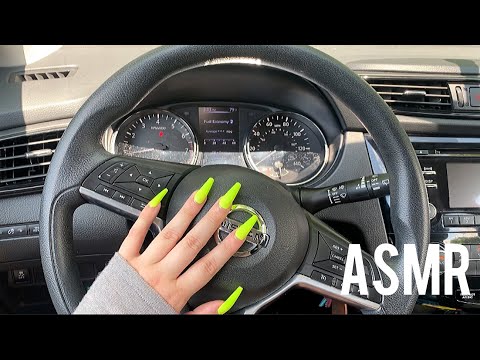 ASMR Tapping & Scratching in my Car (whispered)
