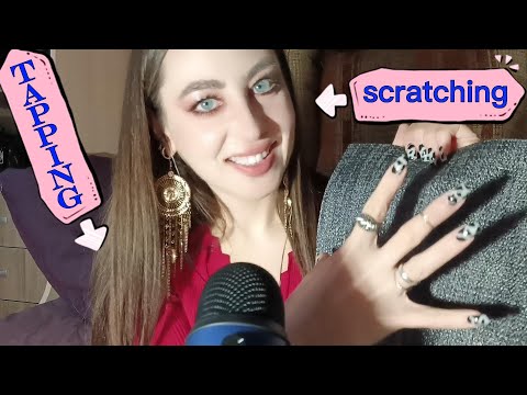 ASMR so tingly Tapping and Scratching. Fast & Slow. No Talking