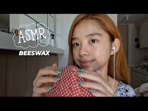 ASMR beeswax! 🐝 (on mic, sticky tapping, squeeze, minimal talking)