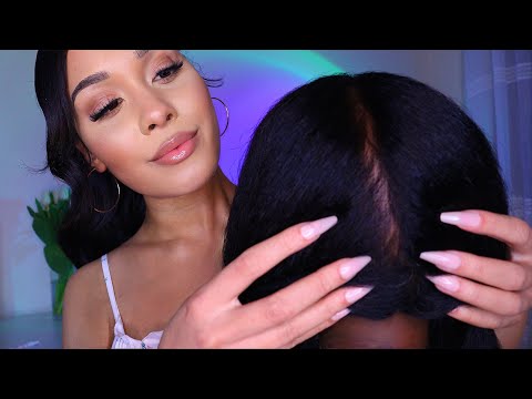 ASMR Friend Checks Your Scalp For Lice🪲RELAXING Scalp massage, Plucking, Bug Searching