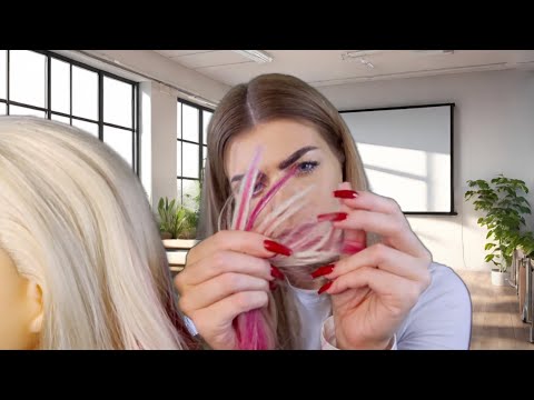 ASMR girl who is OBSESSED with you checks your hair for split ends 💕 (hair play roleplay)