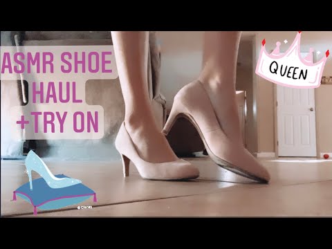 ASMR Shoe Haul + Try on! 👠