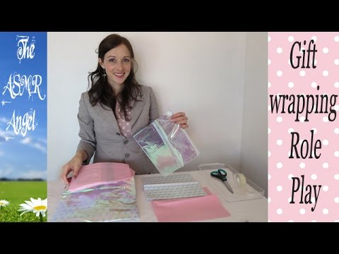 ASMR Gift Wrapping Role Play (tissue paper sounds)