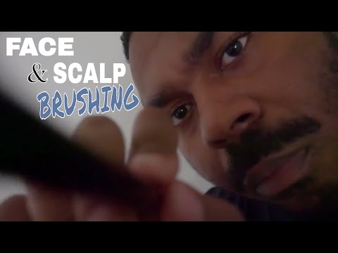 ASMR Face Brushing Roleplay ASMR Scalp Brushing with Brushing Sounds to Relax & Sleep - No Talking