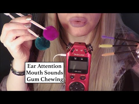 ASMR Deep Ear Attention, Gum Chewing & Mouth Sounds