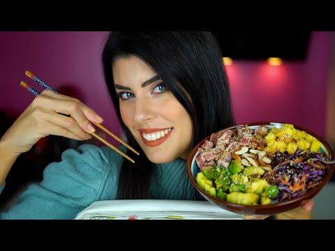 ASMR 🍱 MUKBANG POKE GIGANTE e CHIACCHIERE sul FILM "The Whale" (Eating Sounds)
