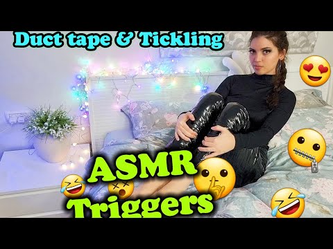 POV ASMR Tickling Master Kidnaps you from BEHIND (duct tape triggers) [F4F]