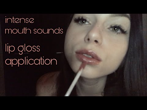 [ASMR] Lip gloss application 💄😍 INTENSE MOUTH SOUNDS | ASMR Savage