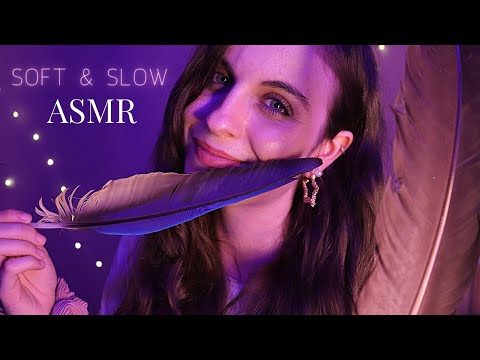 ASMR FRANCAIS 🌙 - Soft & Slow ASMR : un ASMR calme et doux (fluffy mic, visuels plumes, kalimba,...)