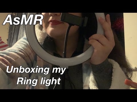 ASMR unboxing my ring light!!