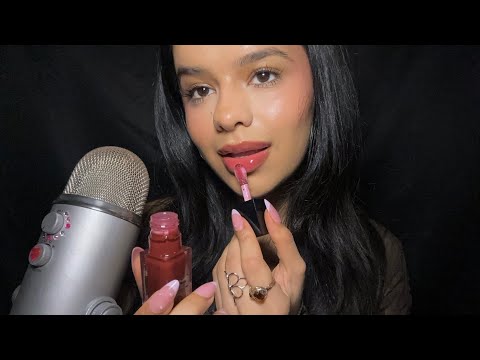 ASMR~ 50 Layers of Lipgloss w/ Mouth Sounds, Counting, Pumping, Whispering