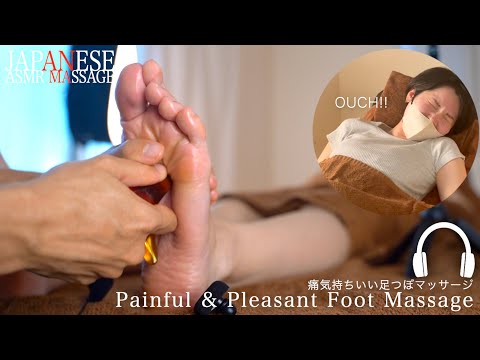 ASMR Painful & Pleasant Foot Massage｜SUB｜痛すぎて悶絶する足つぼマッサージ｜#KadoMassage