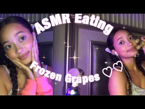 ASMR~ Eating Frozen Grapes ♡ ♡ 🍇 (Mouthsounds)