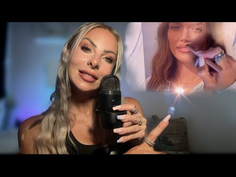ASMR Close Up Clicky Whispering & Personal Attention & Face Tracing On Models In A Magazine