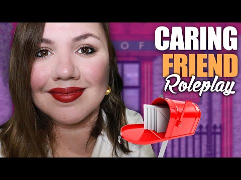 ASMR Caring Friend and Postal Office Roleplay