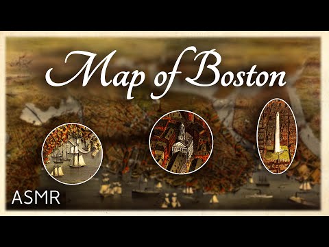 ASMR Exploring an Old Map of Boston