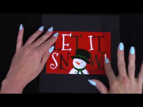 ASMR: Christmas cards show and tell (Soft spoken, tapping, sticky fingers, tracing, reading)
