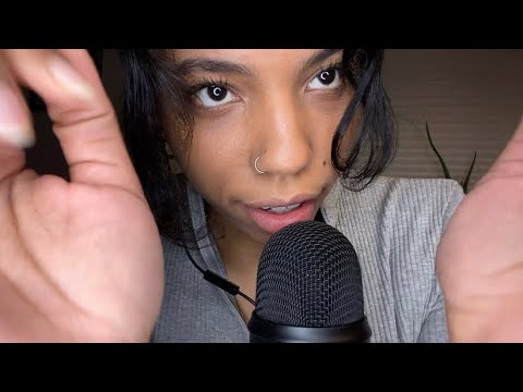 ASMR calming triggers for you 💕( face pressing, hand movements, combing/brushing, chakra beads)