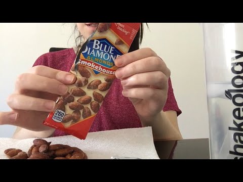 ASMR eating almonds part 2 crunchy sounds
