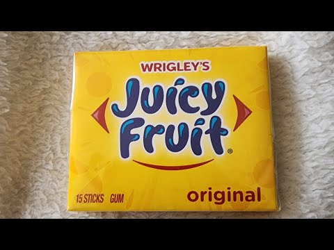 Chewing juicy fruit gum ASMR loud chewing smacking