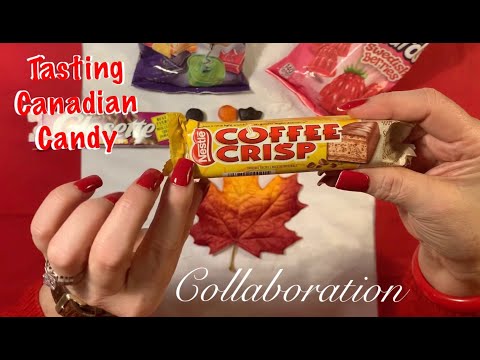 ASMR Tasting Candy from Canada (Whispered) Collaboration with ASMRandChills