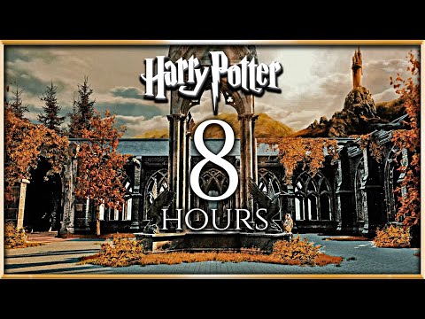 8 Hours| Clocktower Courtyard ◈ Hogwarts Ambience & Soft Music ◈ Harry Potter inspired ASMR