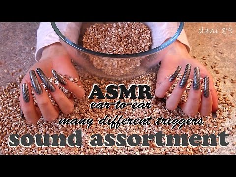 👂 EAR-to-EAR 🎧 ASMR 🔊 MAGNETIC NAILS in SOUND ASSORTMENT: carton, plastic, glass, table, spelt ❀