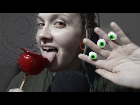 ASMR Eating Candy Apple | HALLOWEEN EDITION