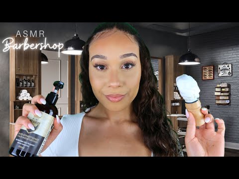 ASMR Barbershop Roleplay~ Shaving, Foams & Creams, Personal Attention W/ Layered Sounds