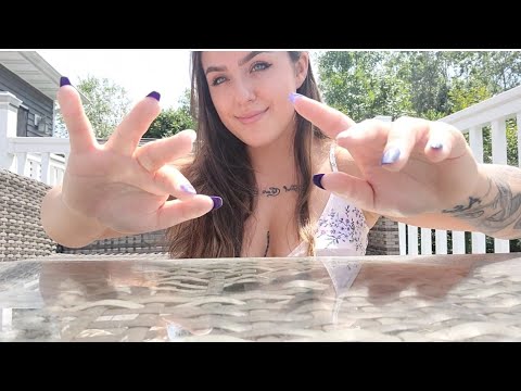 ASMR-Fast  Glass Table Tapping!