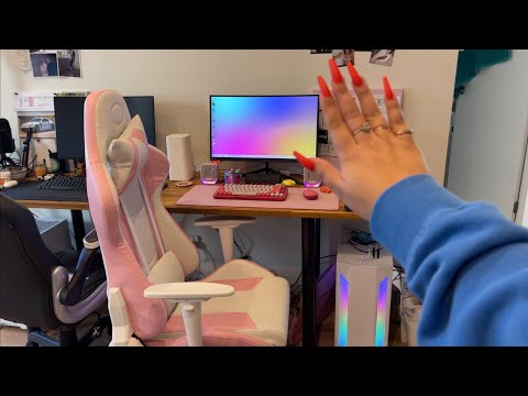 ASMR around my PC set up 💞✨ READ DESCRIPTION ~tapping and whispering~ | LOFI