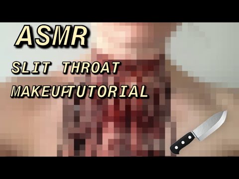 ASMR | SLIT THROAT MAKEUP TUTORIAL (soft spoken, whispers)