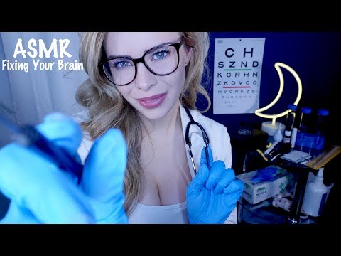 ASMR FIXING YOUR BRAIN DOCTOR ROLE PLAY (Gloves Sounds, Measuring, Ear to Ear Whispers)