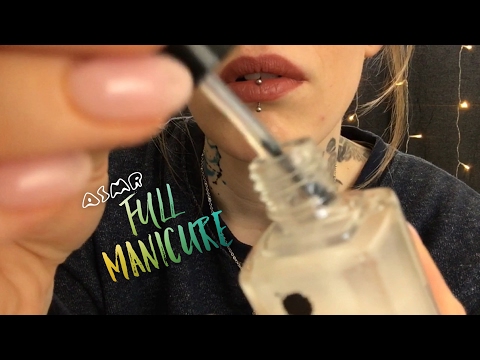 ASMR FULL MANICURE & NAIL APPLICATION ROLEPLAY