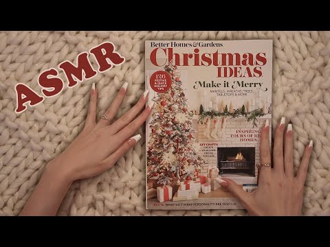 ASMR Christmas Magazine Flip Through 🎄 (soft spoken + paper sounds)
